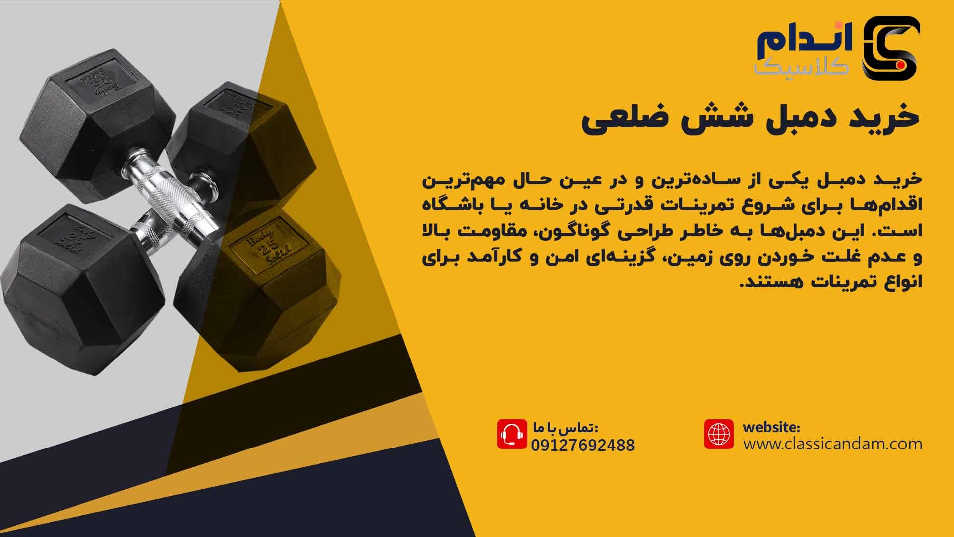 دمبل 6 ضلعی 