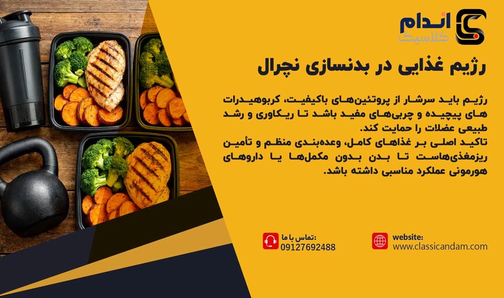 رژیم غذایی مناسب در بدنسازی نچرال